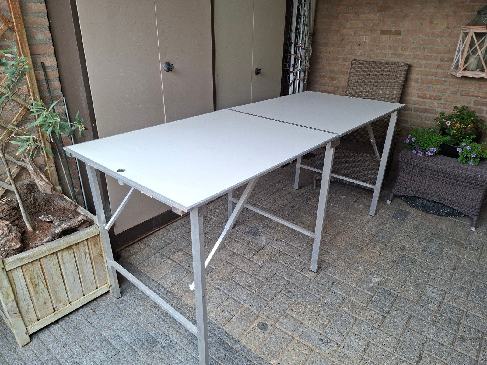 tafel voor rommelmarkt  2m breed  80.5 cm  diep en89 cm hoog, Ophalen, Rechthoekig