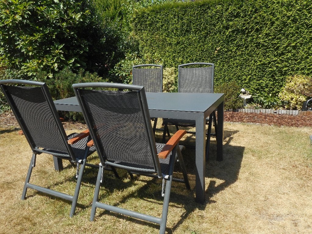 tuinset Hartman Rafaello stoelen/tuintafel/gratis kussens, Ophalen, Gebruikt, Overige materialen, Tuinset