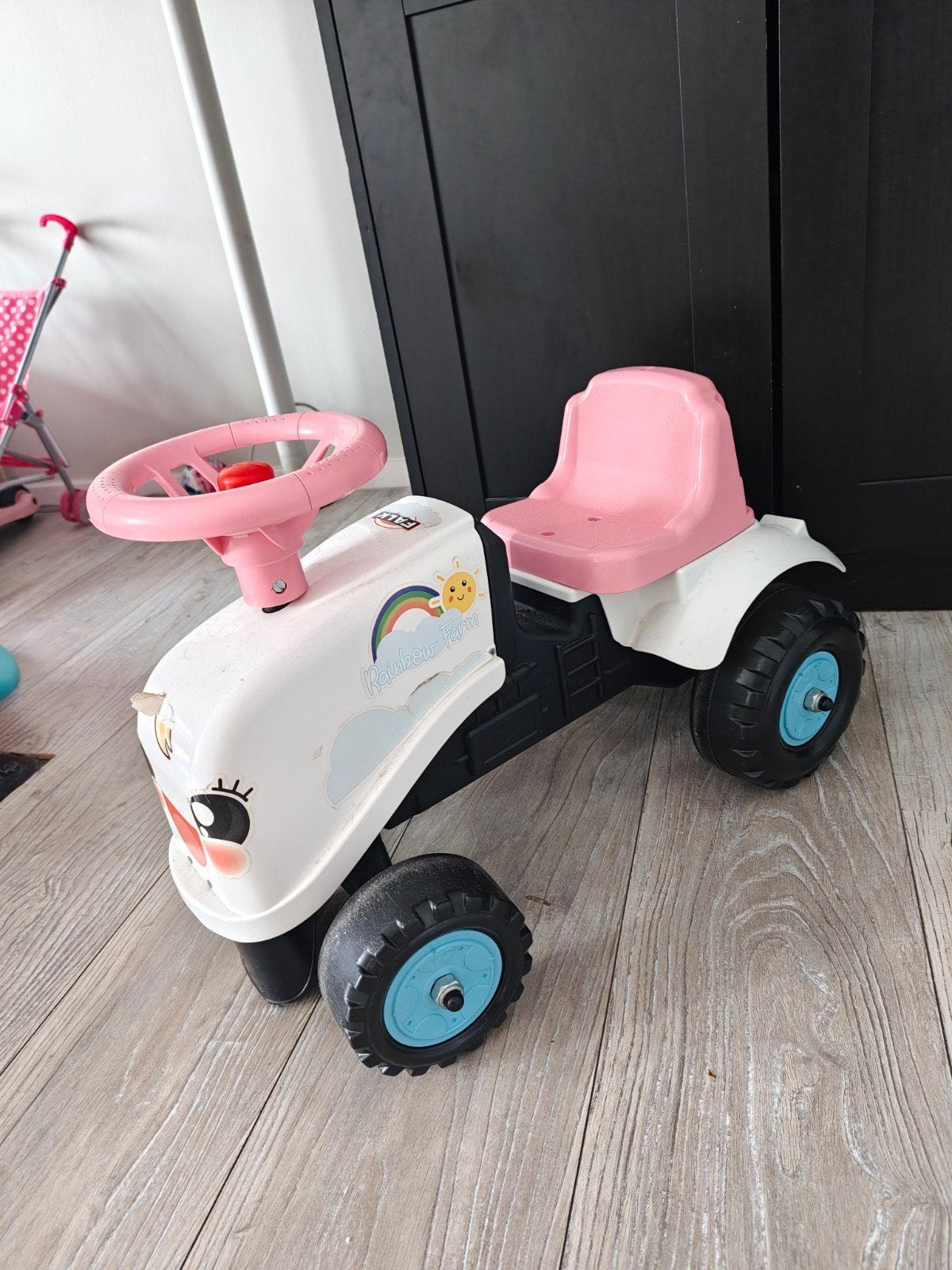 Leuke roze trapauto/tractor voor kinderen, Ophalen, Gebruikt, Trapvoertuig