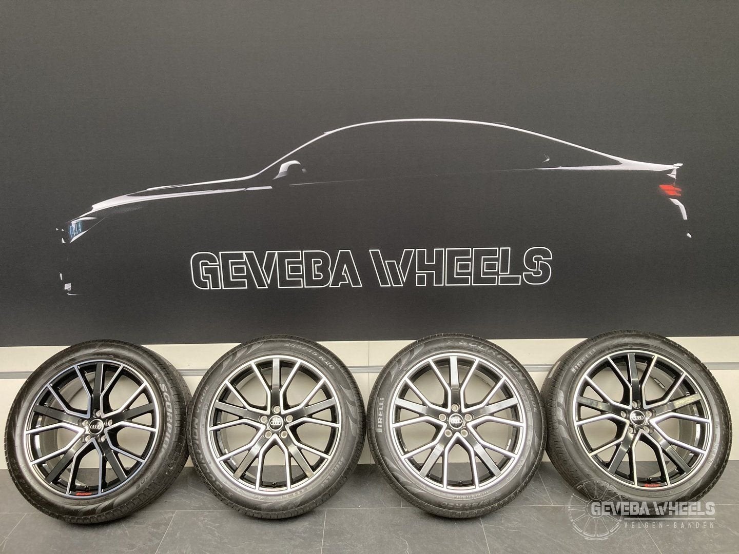 20” originele Audi Q5 / SQ5 velgen + zomerbanden 5x112   80A, Gebruikt, 255 mm, -, -