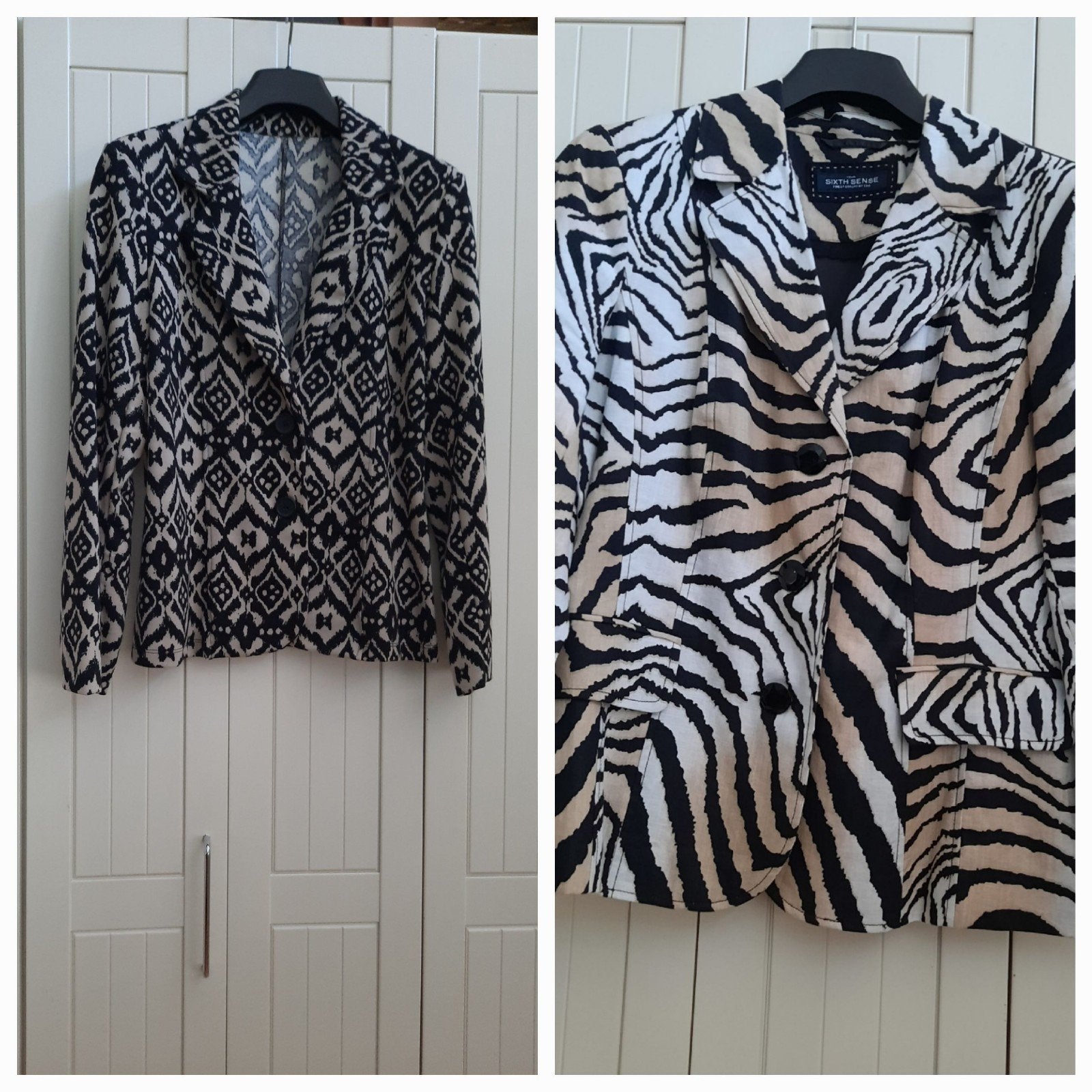 2 colbertjes maat 40-42, Kleding | Dames, Jasjes, Kostuums en Pakken, Zwart, Ophalen of Verzenden, Jasje, Onbekend