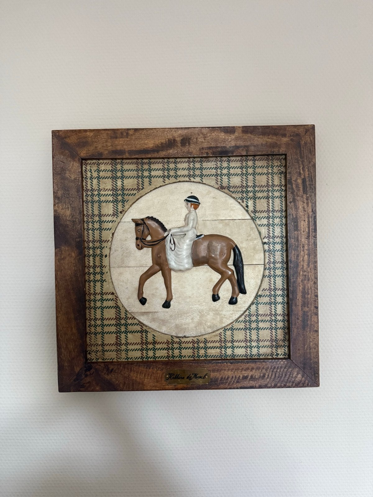 Twee schilderijen: man en vrouw te paard, Portret of Personen, Ophalen of Verzenden, Klassiek, Ingelijst