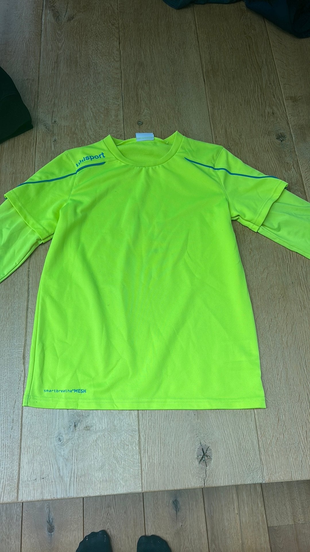 Uhlsport keepers shirt, Geel, Overige maten, Ophalen of Verzenden, Zo goed als nieuw