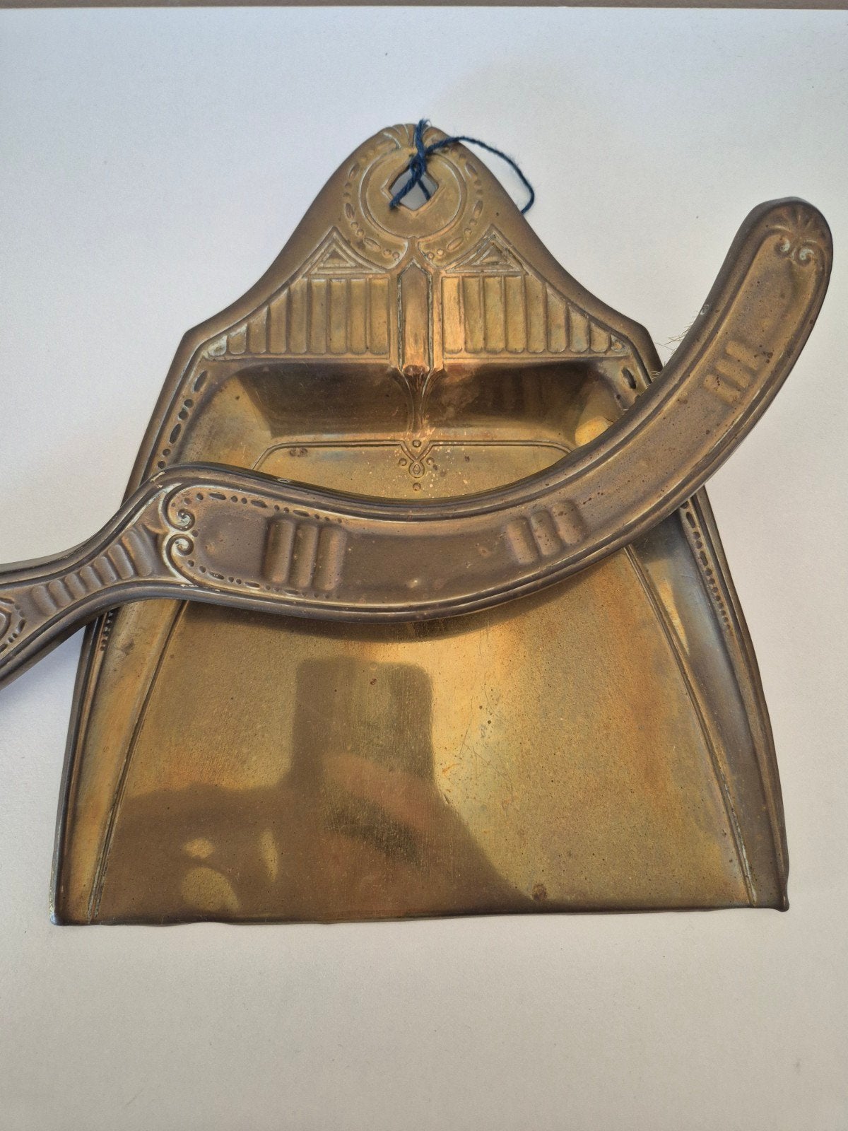 Antieke Art Nouveau Kruimelset Messing Stoffer en Blik, Antiek en Kunst, Ophalen of Verzenden