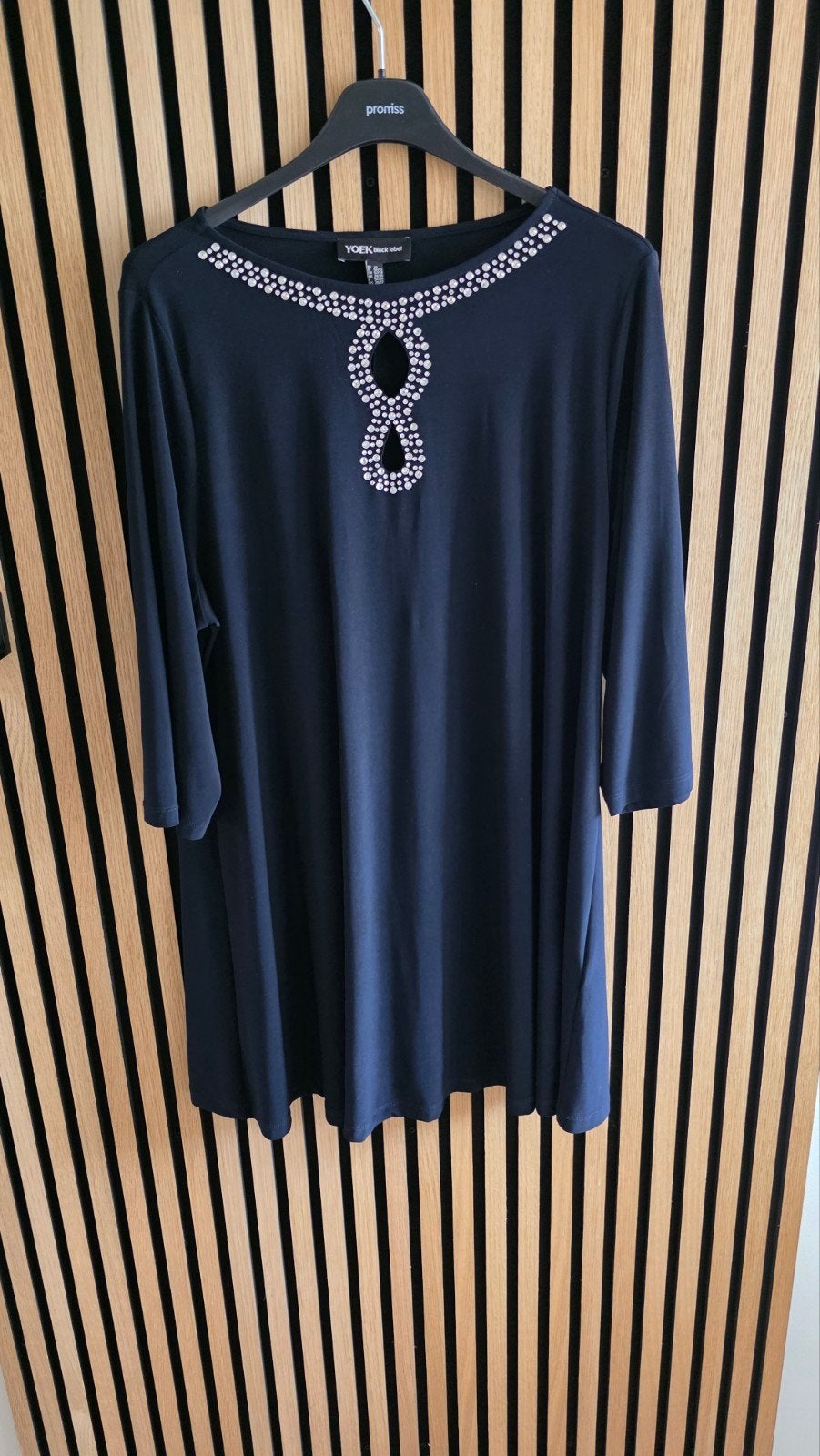 Y.O.E.K. Zwarte Tuniek met Strass - Maat XL, Zwart, Maat 46/48 (XL) of groter, Ophalen of Verzenden, Zo goed als nieuw