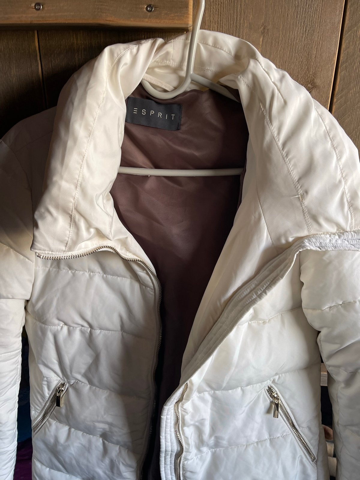 Esprit winterjas maat S/M - Zo goed als nieuw, Ophalen of Verzenden, Zo goed als nieuw, Maat 38/40 (M), Wit