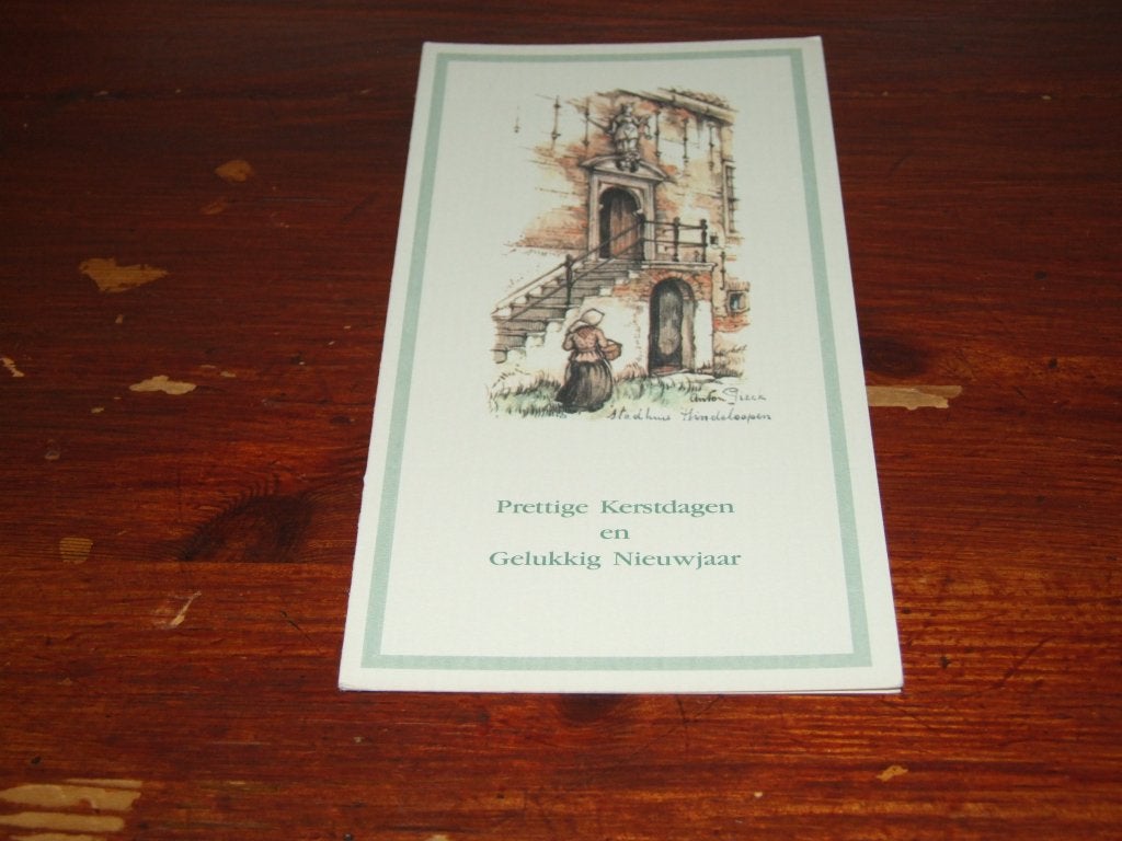 104- Anton Pieck : Stadhuis Hindeloopen - Kerst & Nieuwjaar, 1960 tot 1980, Gebruikt, Verzenden, Gebouw