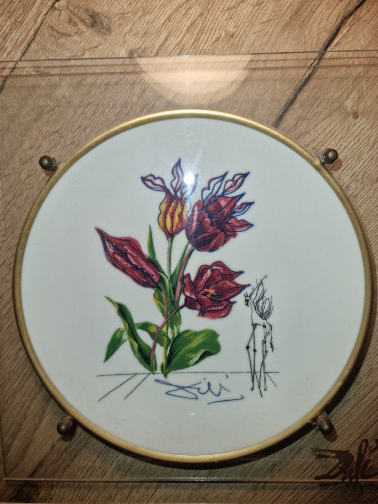 3 borden Salvador Dalí ‘Las Flores Dalinianas’ , jaren 1980, Ophalen