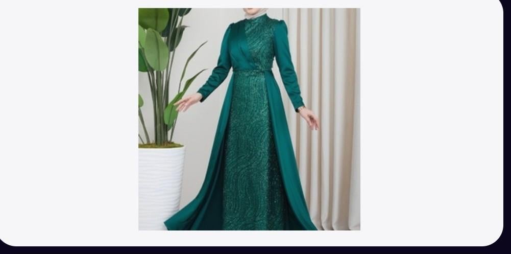 Elegante Groene Avondjurk met Glitters en Overrok, Maat 46/48 (XL) of groter, Ophalen of Verzenden, Onbekend, Zo goed als nieuw