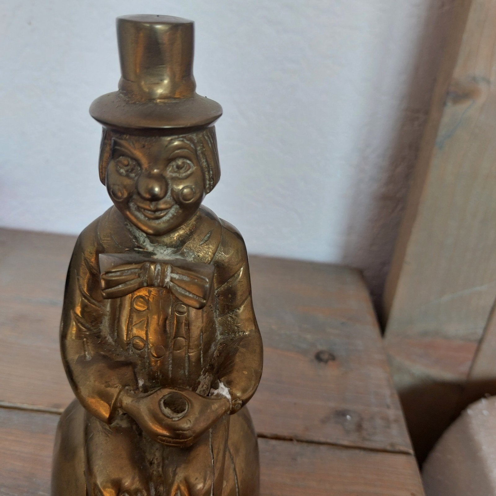 Koperen Clown Beeldje - Vintage Decoratie, Ophalen of Verzenden, Koper