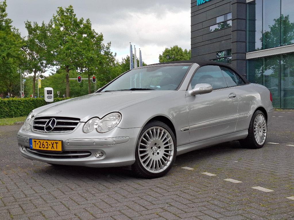 Mercedes Benz CLK 200 Kompressor bj 2004 Vol Opties Mooi !, Achterwielaandrijving, Zwart, 4 cilinders, Cabriolet