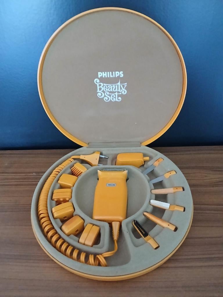 Vintage Philips Beauty Set - Complete Verzorgingsset, Ophalen of Verzenden, Gebruikt, Scheren en Epileren