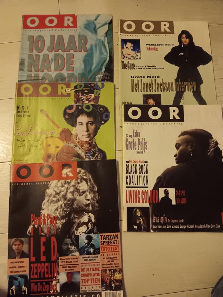 Oor magazine muziektijdschriften 1990 5 x nieuw, Verzamelen, Ophalen of Verzenden, 1980 tot heden, Tijdschrift