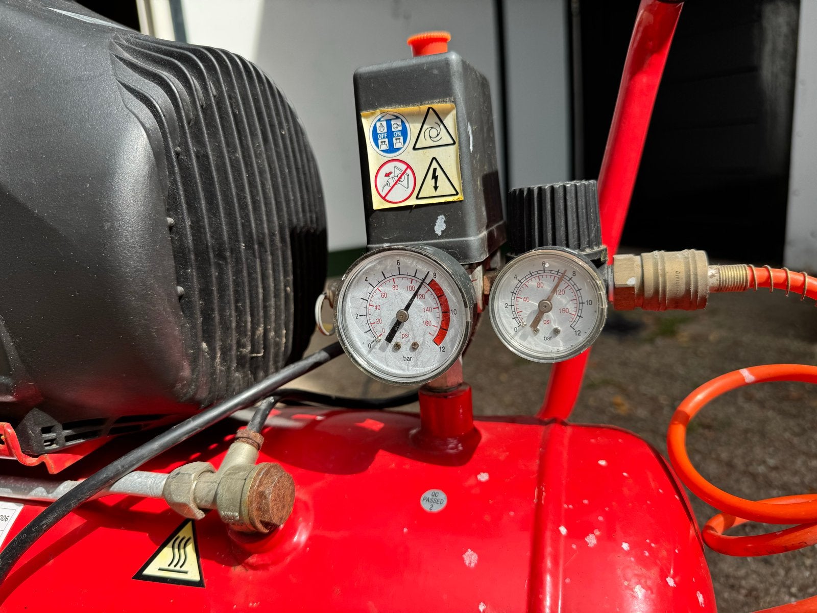 Fini CIAO 25/1850 Olievrije Compressor 24L - 8 Bar, Ophalen, 6 tot 10 bar, Zo goed als nieuw, Minder dan 200 liter/min