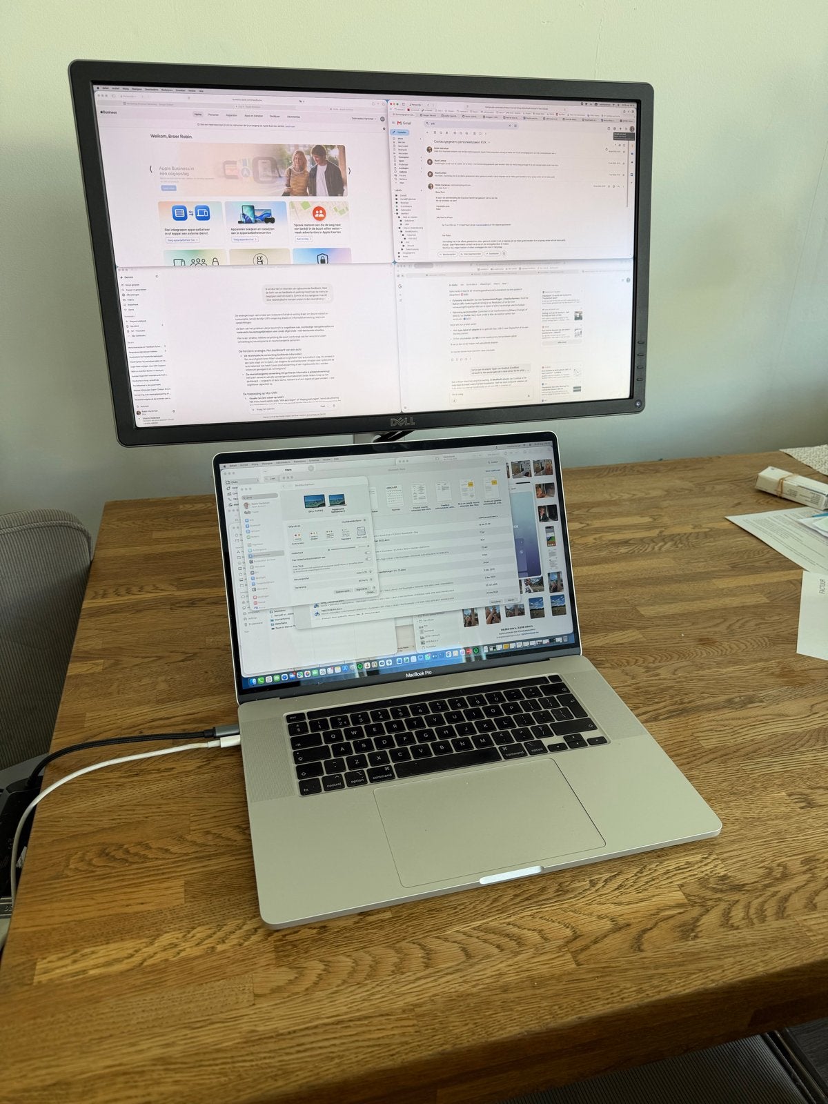 Dell P2715Q 27 inch 4K UHD Monitor, Ophalen, Gebruikt, IPS, In hoogte verstelbaar