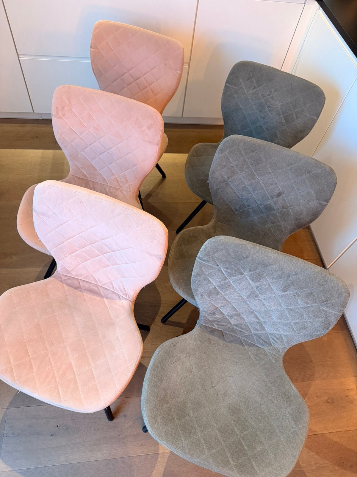 6x eetkamerstoelen, Ophalen, Gebruikt, Vijf, Zes of meer stoelen, Stof