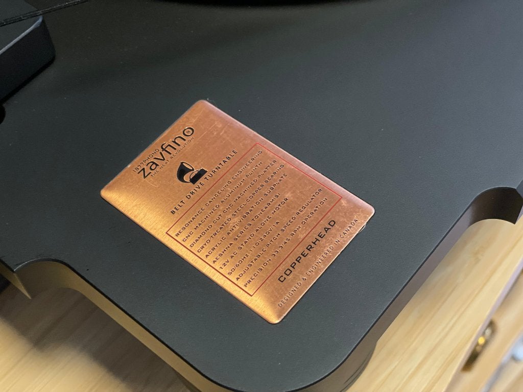 Zavfino Copperhead X, Ophalen, Nieuw, Platenspeler, Overige merken