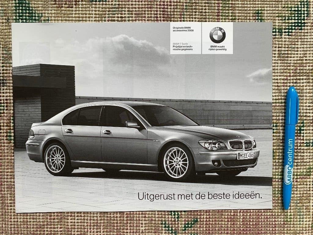 Nederlandse prijslijst BMW 7-serie E65 E66 accessoires 2008, Nieuw, Ophalen of Verzenden, BMW, BMW