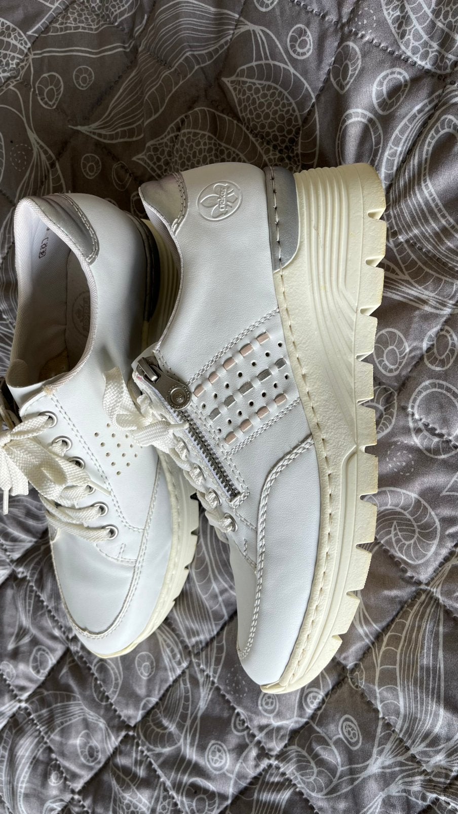 Rieker Sneakers zgan Wit. Maat 40, Verzenden, Wit, Sneakers of Gympen, Zo goed als nieuw