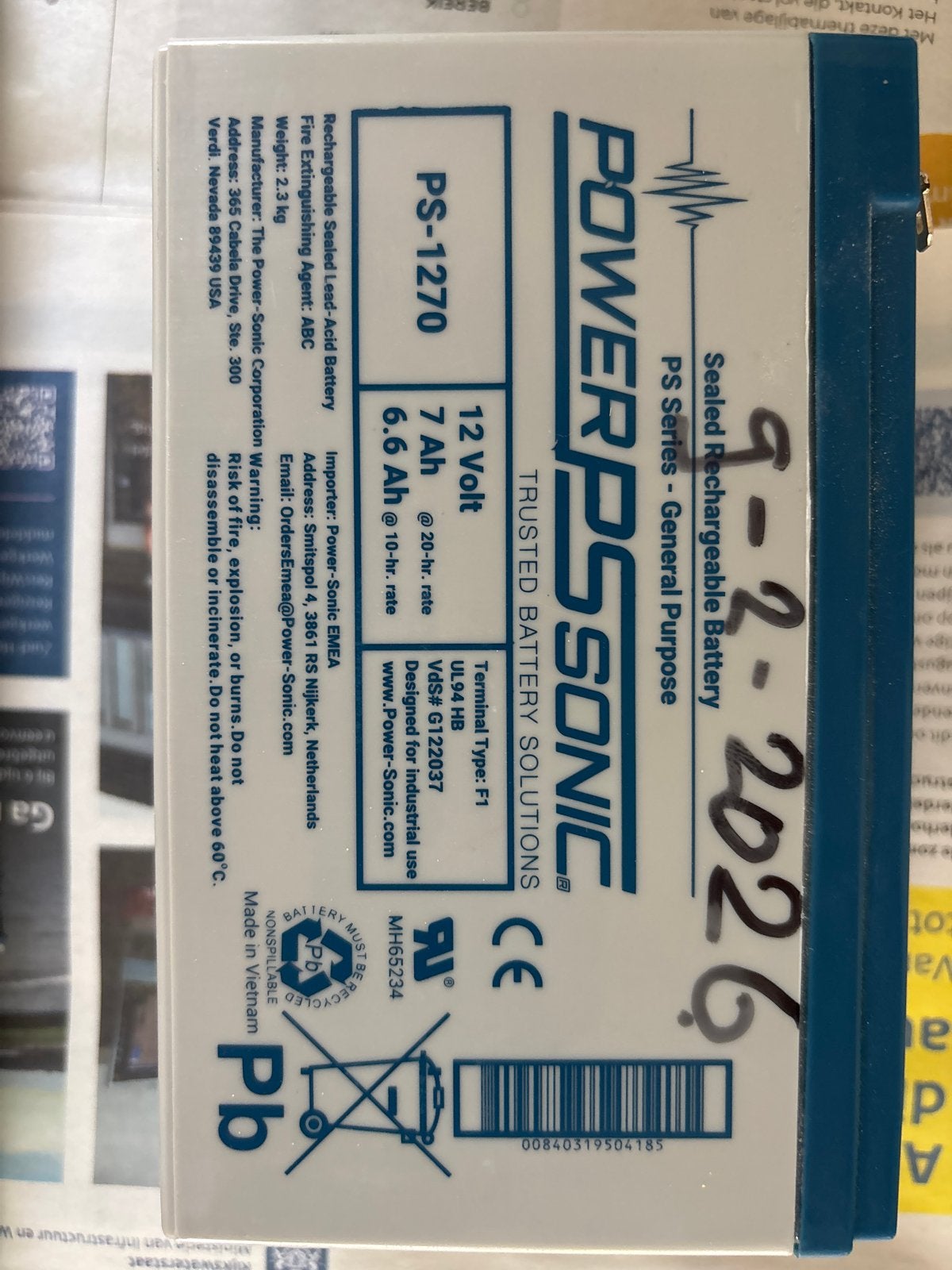 Power-Sonic PS-1270 Loodaccu 12V 7Ah - Nieuwstaat, Ophalen, Nieuw, Overige automerken