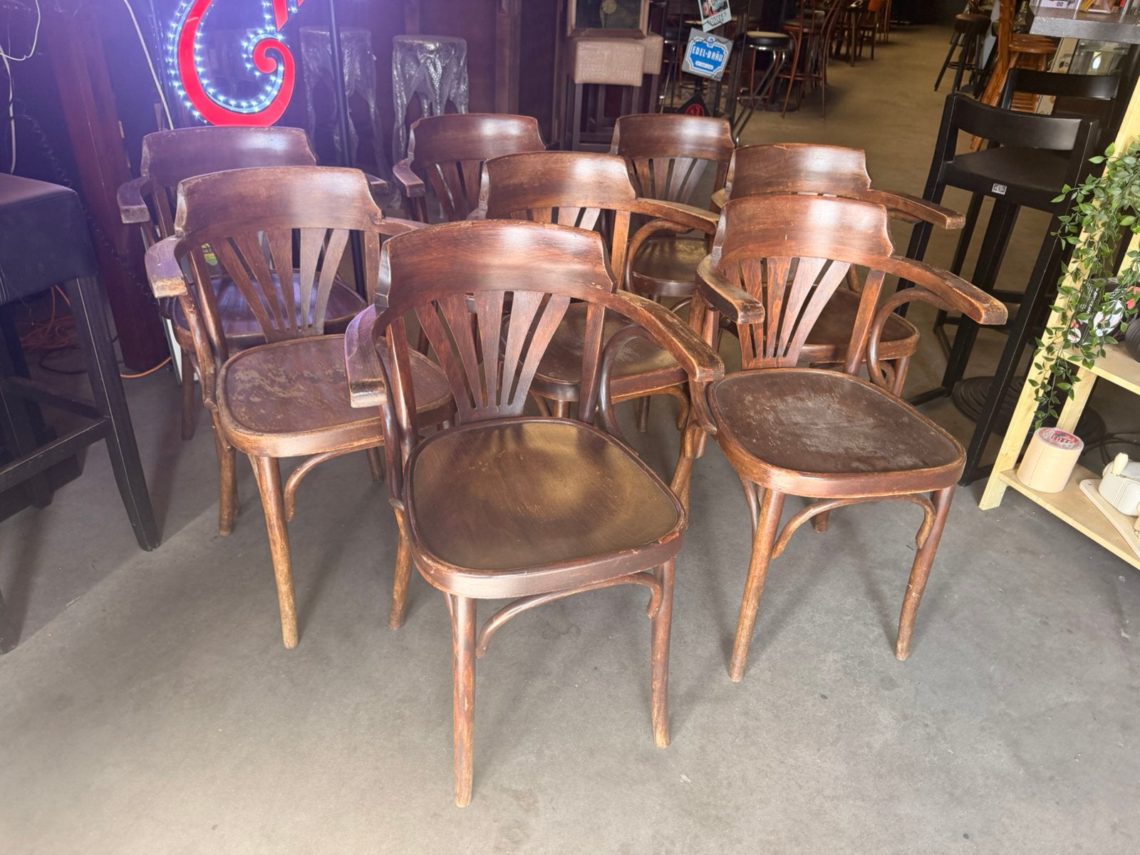 Klassieke vintage retro bistro cafe thonet stoelen, Ophalen of Verzenden, Gebruikt