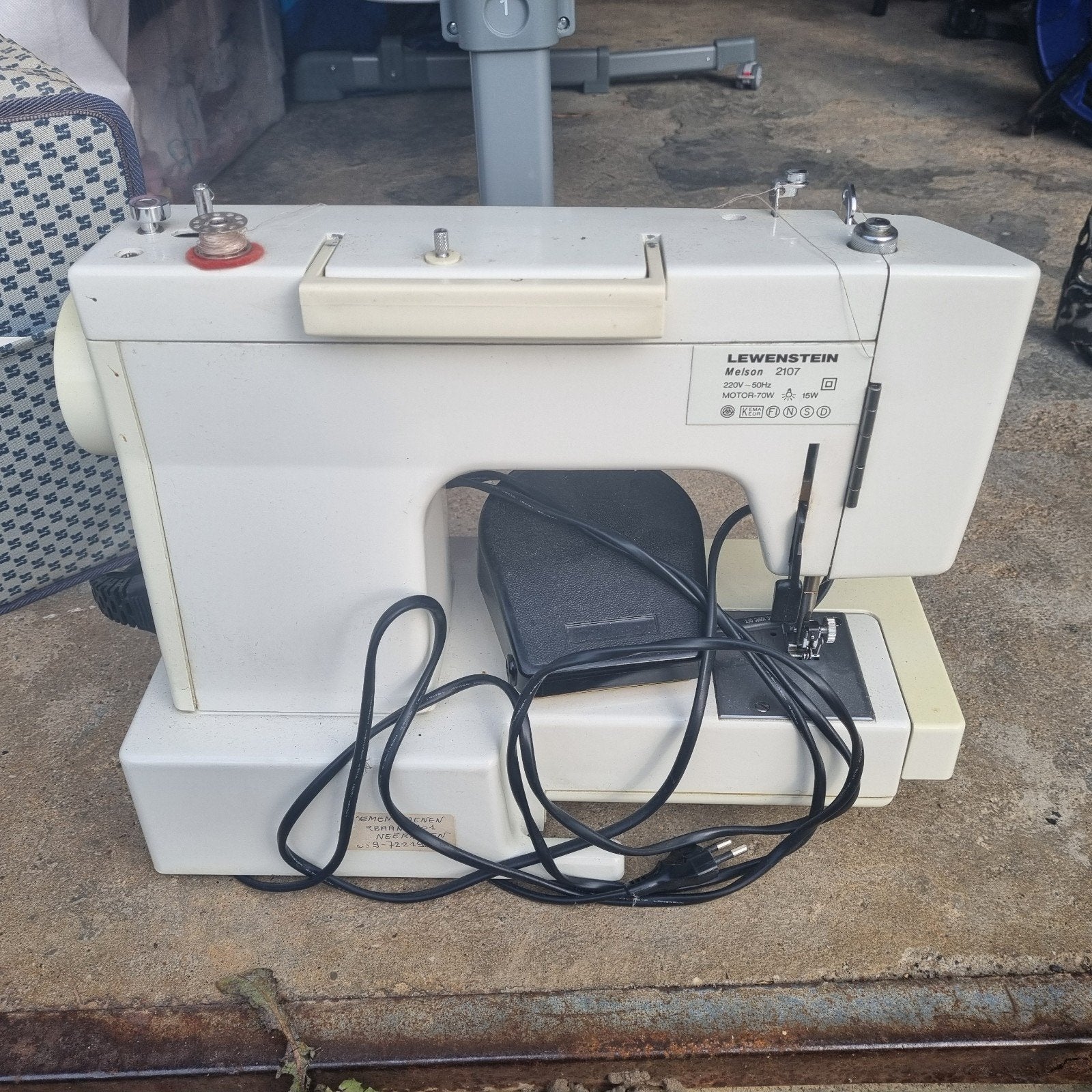 Lewenstein Melson 2107 Naaimachine met accessoires, Ophalen, Gebruikt, Naaimachine, Lewenstein