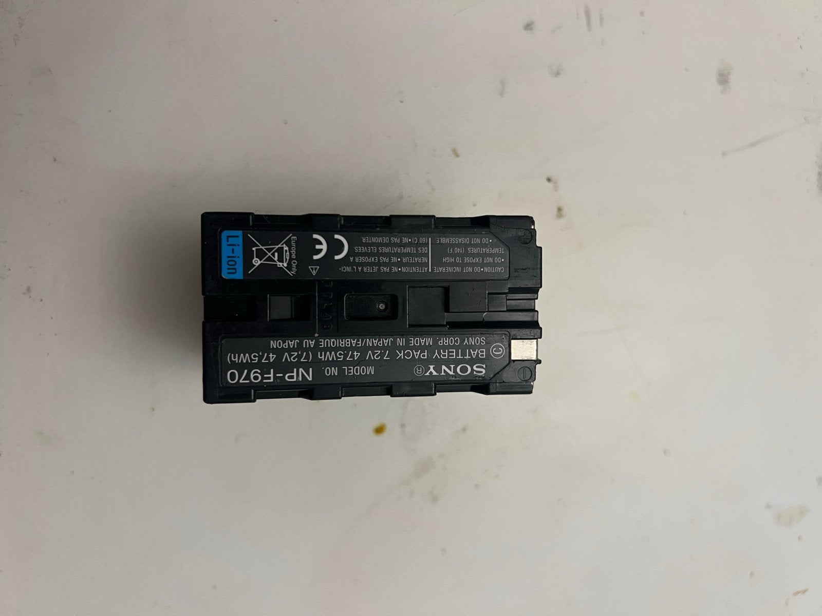 Sony NP-F970 Batterij - 7.2V 47.5Wh Li-ion, Ophalen of Verzenden, Gebruikt, Oplaadbaar