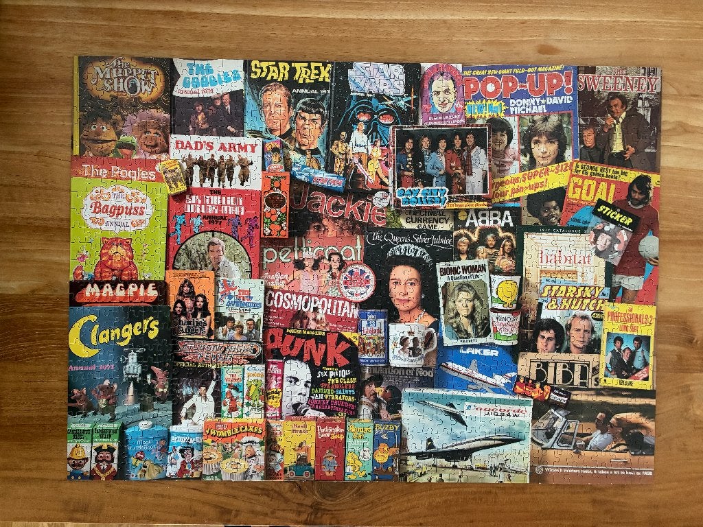 Puzzel Gibson - Spirit of the 70s 1000 stukjes, Ophalen of Verzenden, 500 t/m 1500 stukjes, Zo goed als nieuw, Legpuzzel