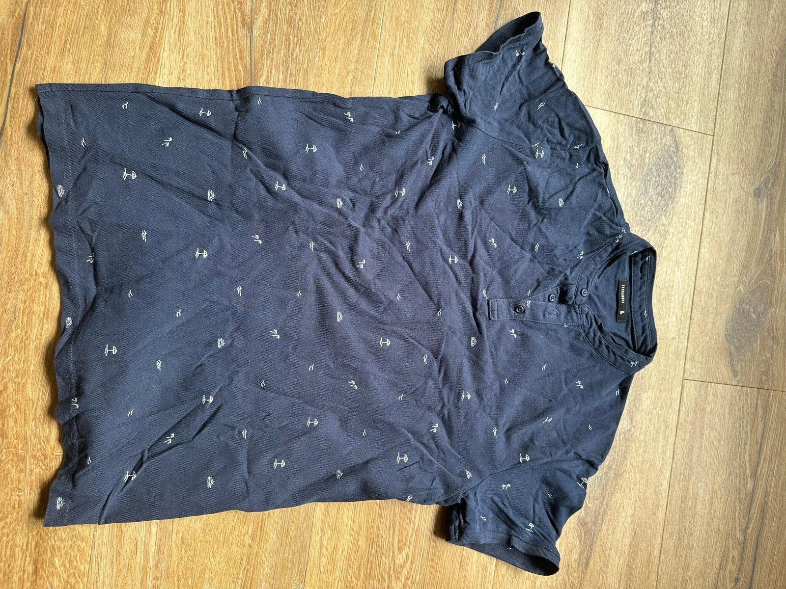 Terranova heren T-shirt met ankerprint - Maat M, Ophalen of Verzenden, Zo goed als nieuw, Maat 48/50 (M), Blauw