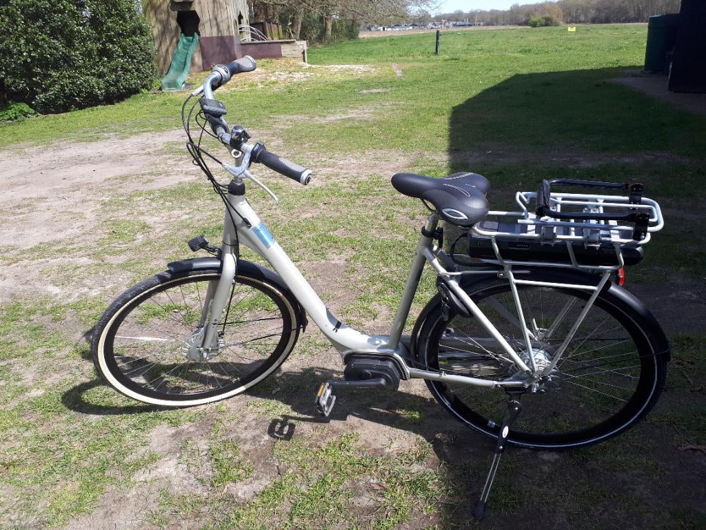 cortina ecomo e-wave dames 57 cm shimano mm 2 goede accu"s, Ophalen, Gebruikt, Cortina, 50 km per accu of meer
