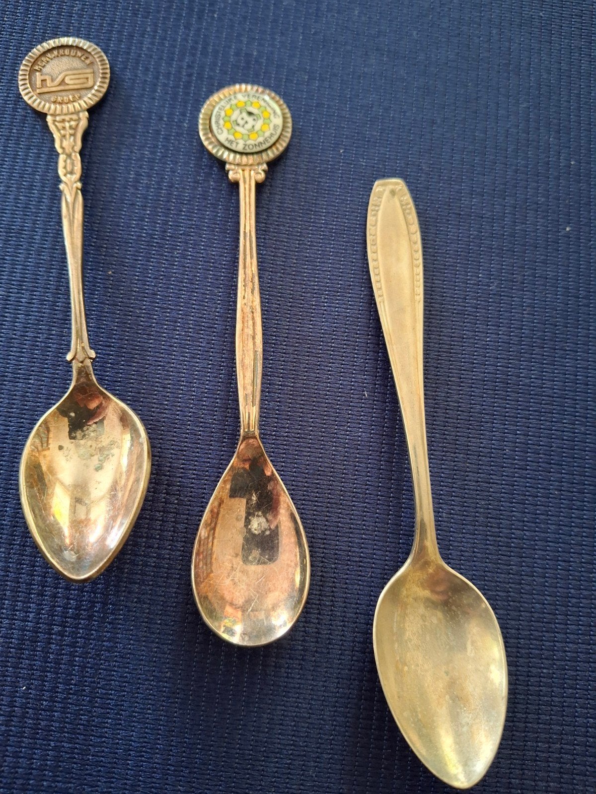 3 zilveren lepeltjes., Antiek en Kunst, Ophalen of Verzenden
