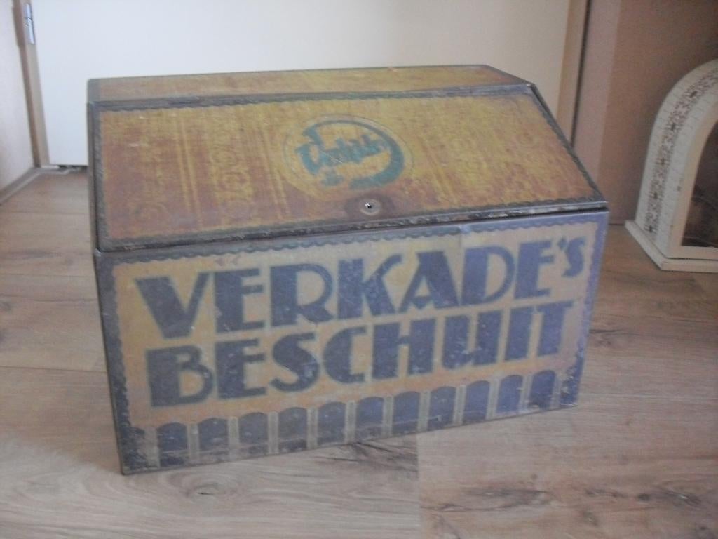 verkade beschuit winkelblik, Verzamelen, Blikken, Ophalen of Verzenden, Gebruikt, Overige, Verkade