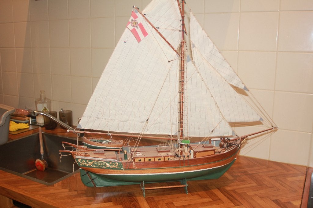 Platbodem REGINA, Verzamelen, Scheepvaart, Ophalen, Gebruikt, Zeilboot, Schaalmodel