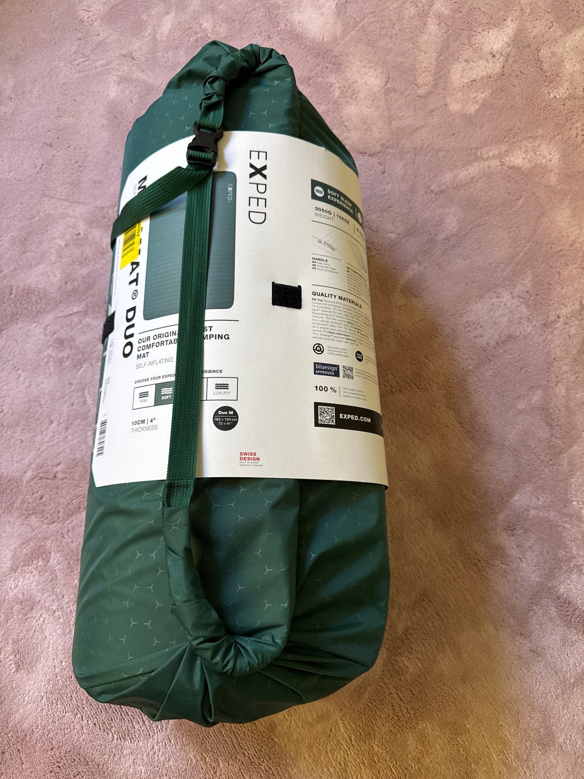 Nieuwe Exped MegaMat Duo M 183x104- Zelfopblazend slaapmat, Ophalen of Verzenden, Ingebouwde pomp, Nieuw, 2-persoons