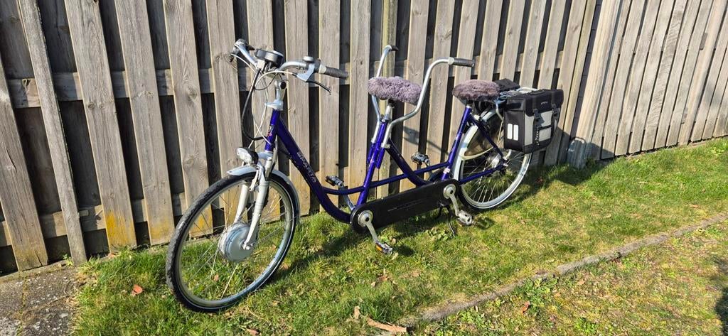 Tandem met elektrische ondersteuning maat 54/28", Fietsen en Brommers, Ophalen, Gebruikt, Aanhangfiets, 80 kg of meer
