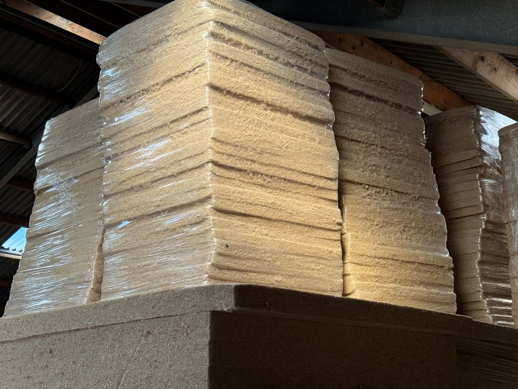 Partij 500 m² Isolatie Platen - Hennepvezel - B-keus, Doe-het-zelf en Verbouw, Ophalen, 4 tot 8 cm, Vloerisolatie, Nieuw