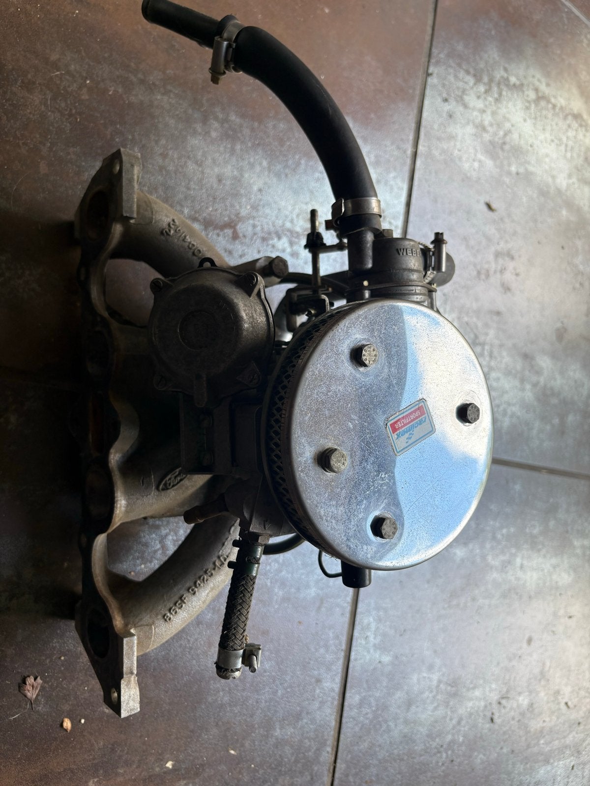 Weber Carburateur 28/32 TLDM met spruitstuk, Auto-onderdelen, Motor en Toebehoren, Ophalen, Gebruikt, Ford