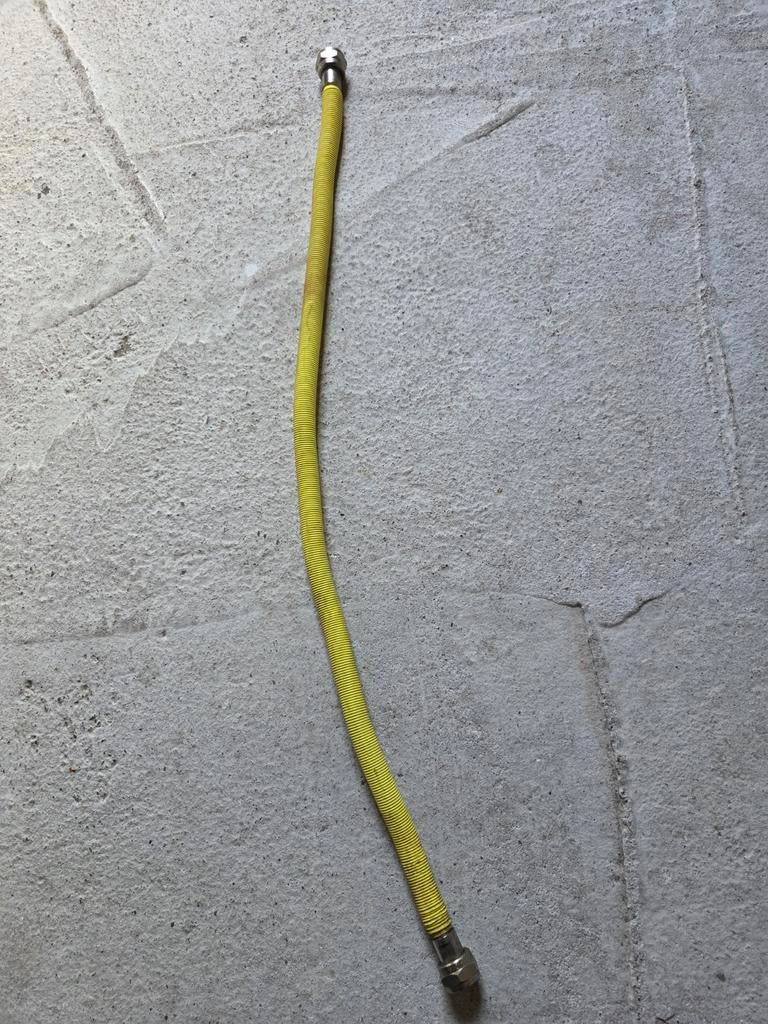 Gasslang geel, flexibel, 84cm, Overige materialen, Gebruikt, Overige typen, Minder dan 2 meter