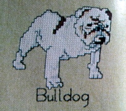 Borduurpatroon  Hond Bulldog  nr 9517 do, Verzenden, Nieuw, Handborduren, Patroon