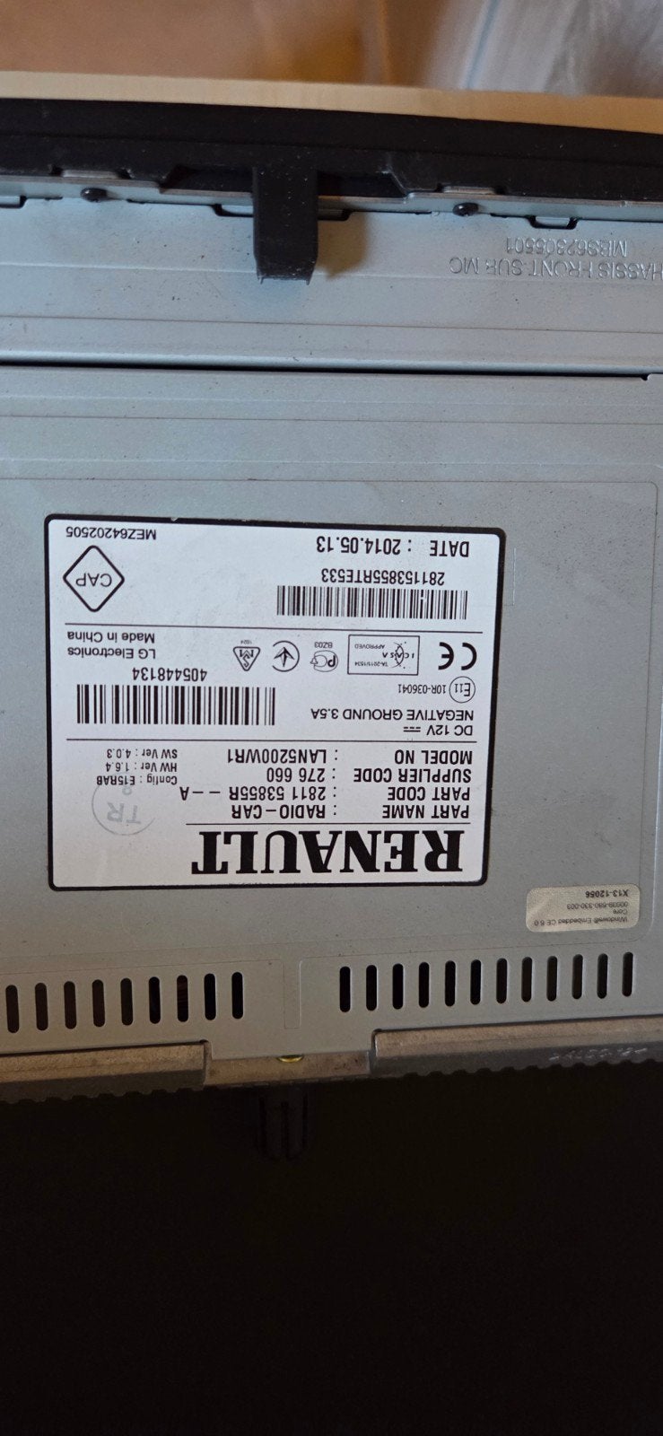 Renault R-Link Radio-Car Navigatiesysteem LG LAN5200WR1, Ophalen, Zo goed als nieuw