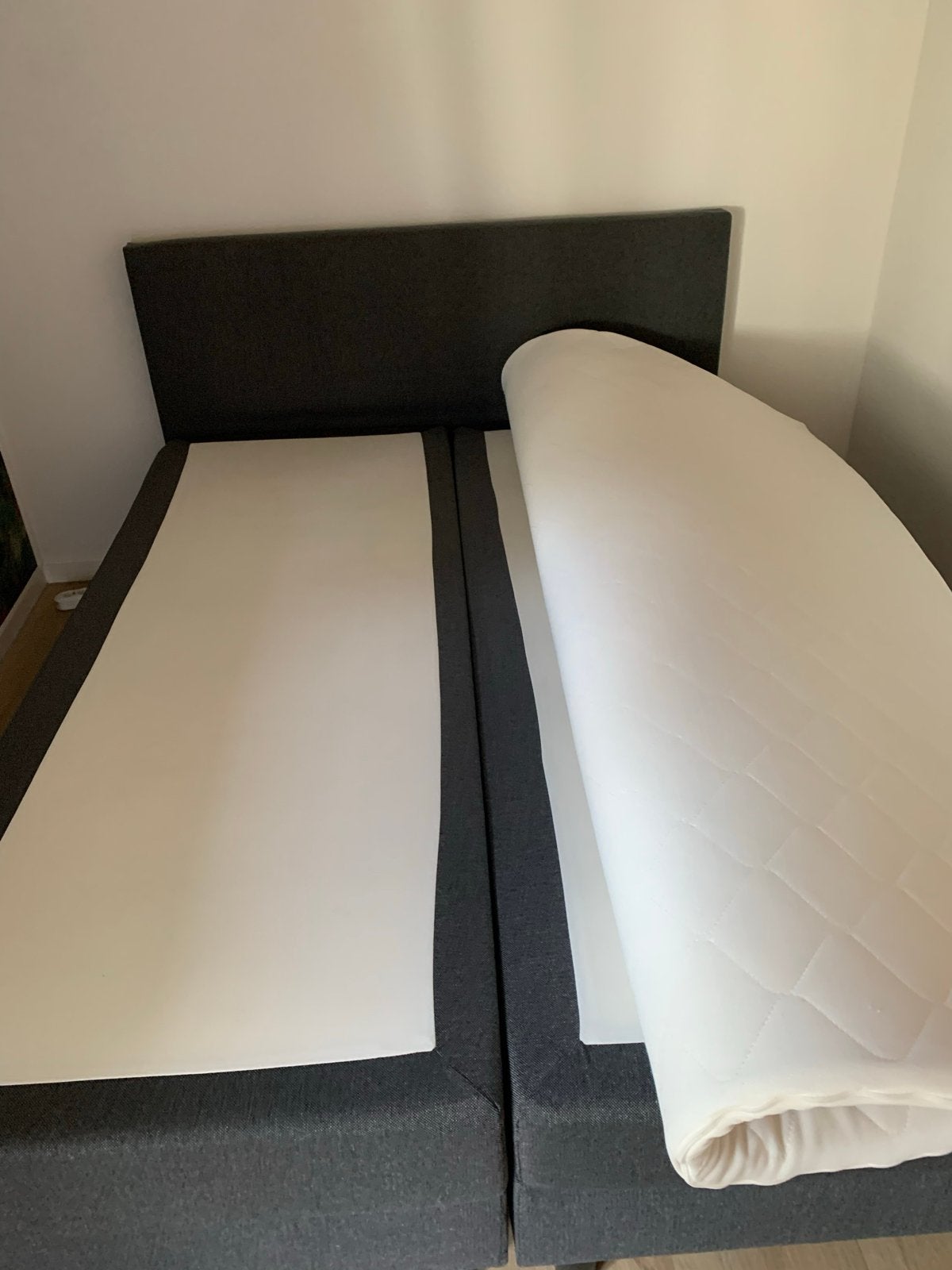 Mooie tweepersoons boxspring met topper, Huis en Inrichting, Slaapkamer | Bedden, Ophalen, Tweepersoons, Zo goed als nieuw, 200 cm