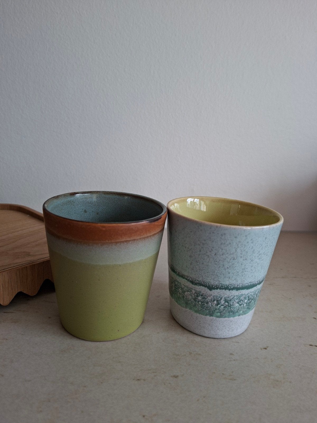 2 HKliving koffiemokken - Keramiek, Zo goed als nieuw, Overige merken, Keramiek, Zo goed als nieuw, Modern
