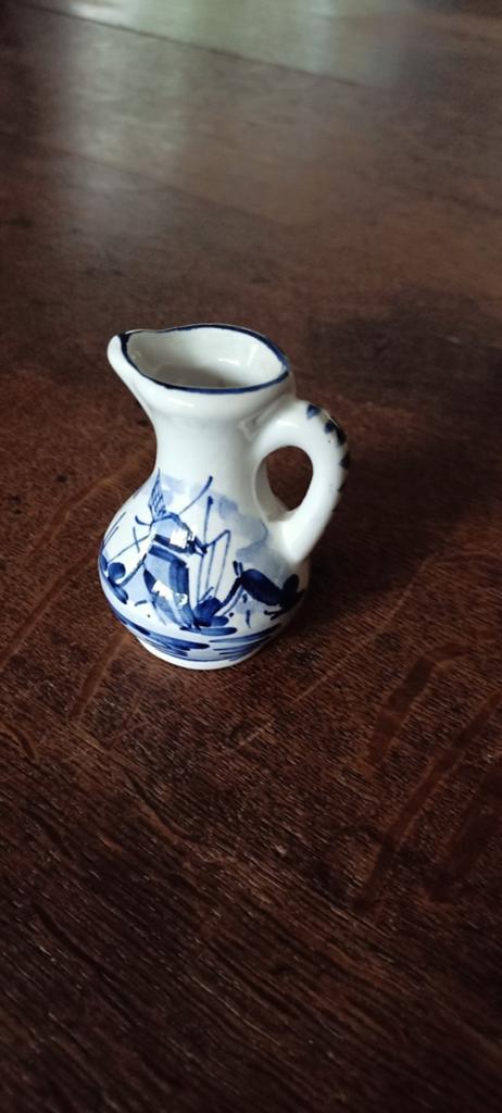 Delfts Blauw Miniatuur Kan - Handgeschilderd, Antiek en Kunst, Ophalen of Verzenden