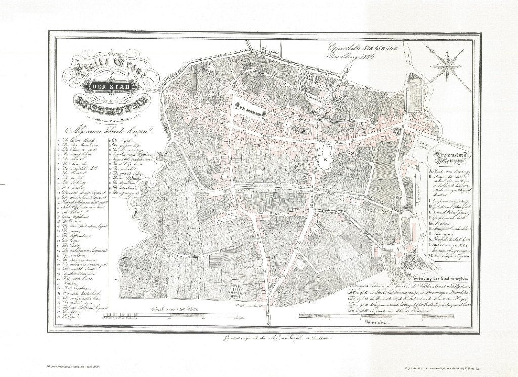 plattegrond Eindhoven 1860, facsimile uit 1990, Boeken, Ophalen of Verzenden, 1800 tot 2000, Nederland, Maas & Van Zeeland