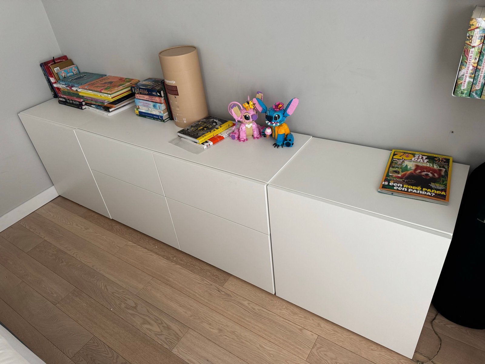 Witte opbergkast met deuren en lades IKEA Besta, Huis en Inrichting, Kasten | Dressoirs, Ophalen, Gebruikt, Met deur(en), 200 cm of meer