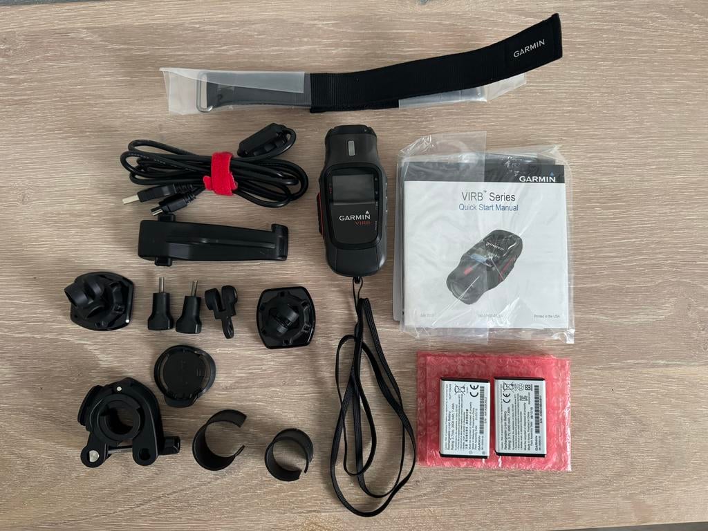 Garmin Virb HD Action Cam met accessoires, knop beschadigd, Audio, Tv en Foto, Actiecamera's, Gebruikt, Overige merken, Ophalen of Verzenden