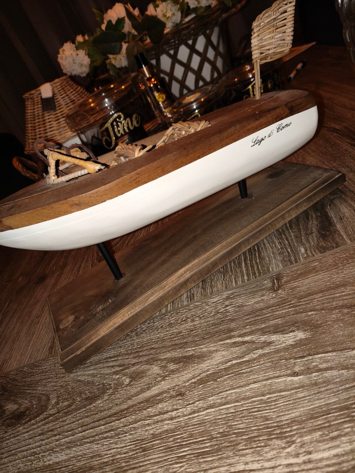 Rivièra Maison boot op hout, Hout, Ophalen of Verzenden, Bruin, Landelijk