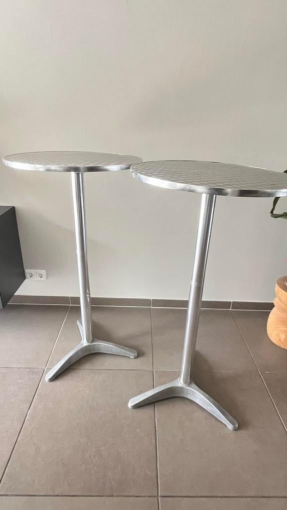 2x Aluminium statafels, Ophalen of Verzenden, Zo goed als nieuw