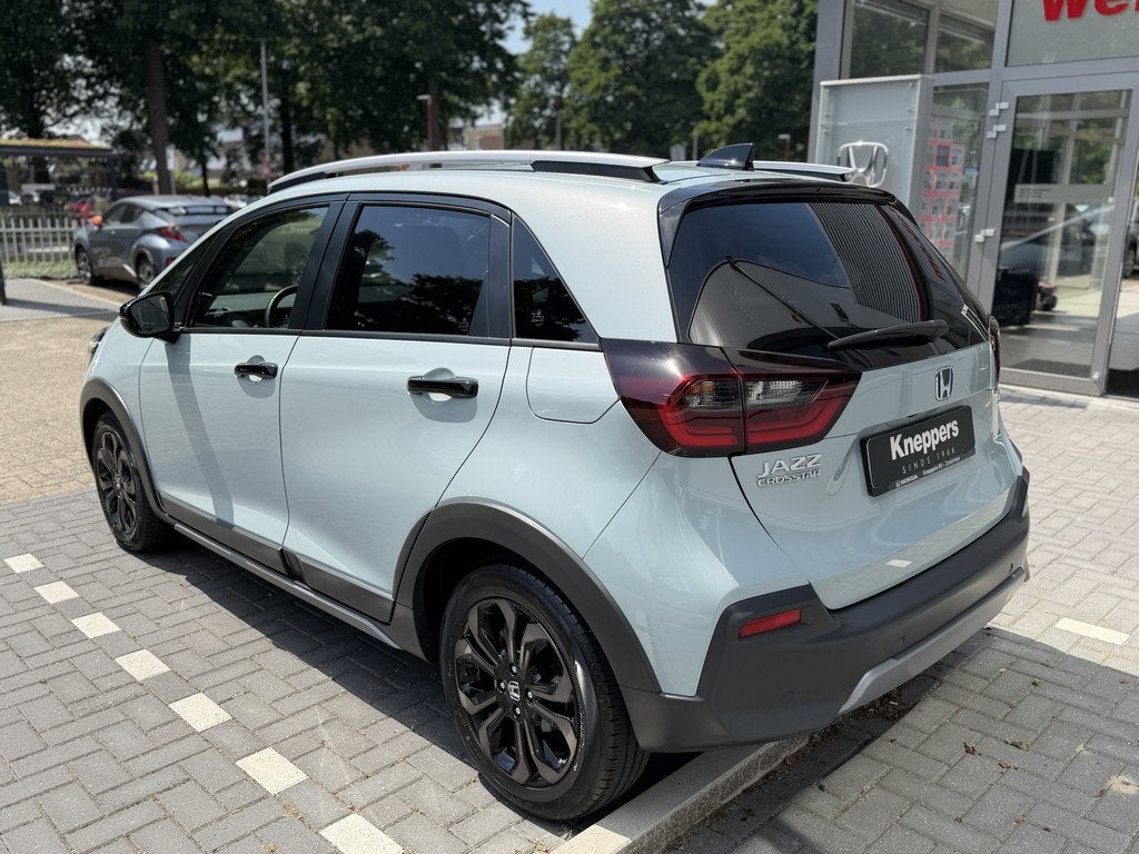 Honda Jazz 1.5 e:HEV Advance Crosstar | GEEN AFLEVERKOSTEN |, Auto's, Honda, 12 maanden, 4 cilinders, Blauw, Leder en Stof