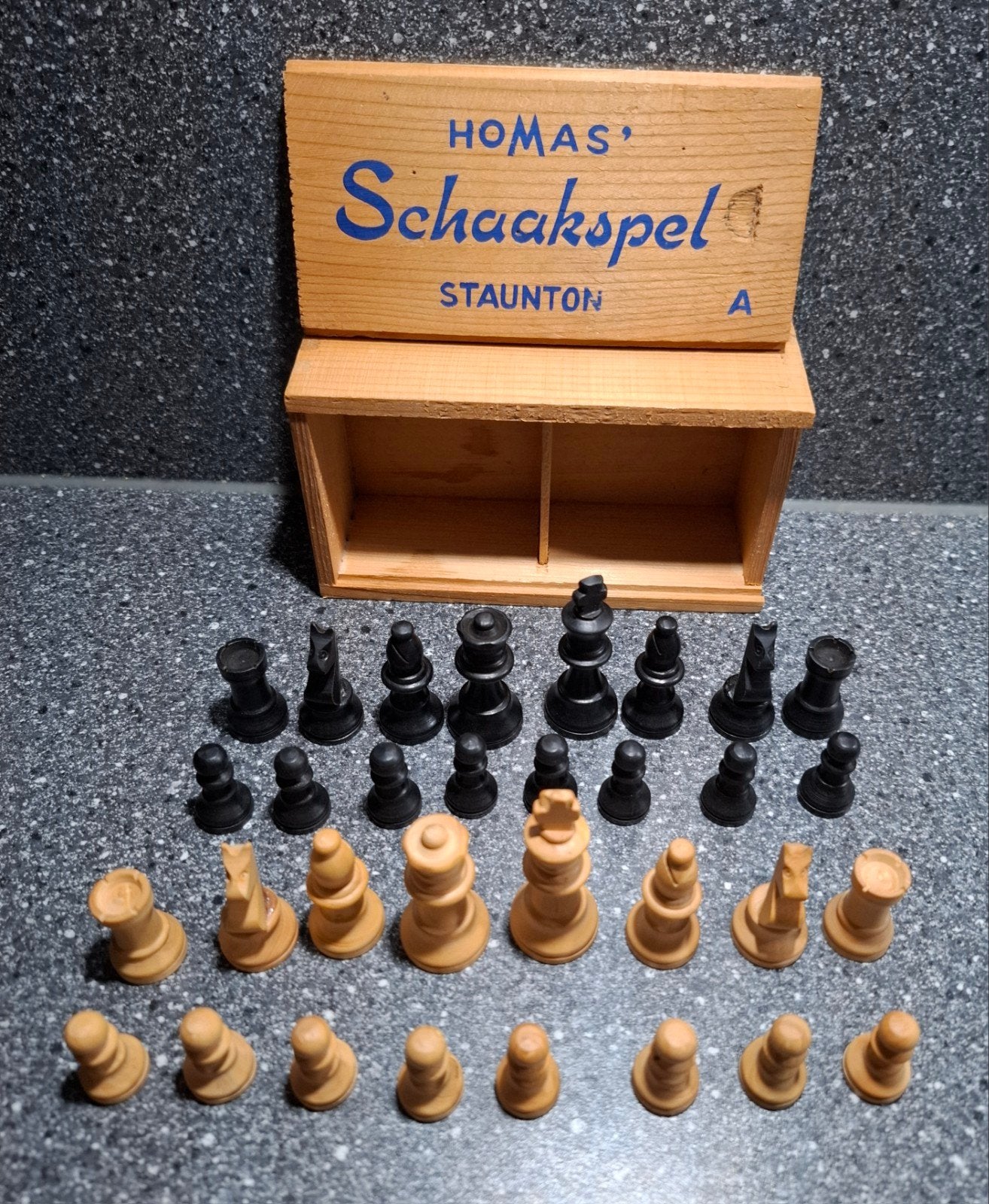 Staunton schaakstukken  konings hoogte 6 cm, Hobby en Vrije tijd, Ophalen of Verzenden